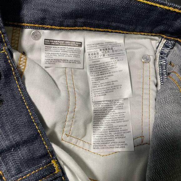 Levi's 569 Jeans Mens 38x34 Blue Relaxed Loose Fit Dark Wash Rancher Western - Picture 5 of 8